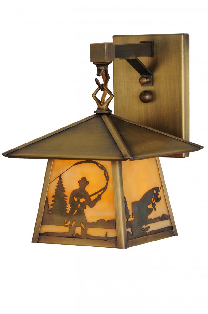 8"W Stillwater Fly Fishing Creek Hanging Wall Sconce