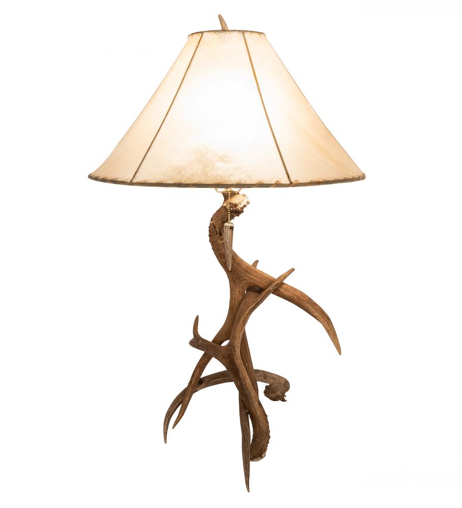 34" High Antlers Elk & Mule Deer Table Lamp