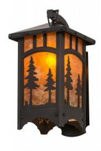 Meyda Blue 162571 - 8"W Tall Pines Curved Arm Hanging Wall Sconce