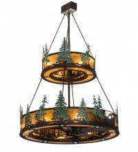 Meyda Blue 192444 - 55" Wide Tall Pines Two Tier Chandel-Air