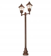 Meyda Blue 236167 - 47" Long Carefree 2 Lantern Outdoor Street Lamp