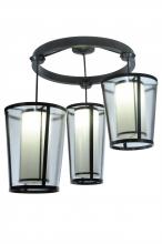 Meyda Blue 244624 - 74" Wide Cilindro Tapered 3 Light Cascading Pendant