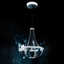 Schonbek 1870 SCE110DN-LB1S - Crystal Empire LED 27in 120V Pendant in Grizzly Black Leather with Clear Crystals from Swarovski