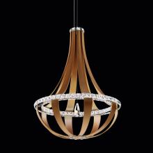 Schonbek 1870 SCE120DN-LI1R - Crystal Empire LED 36in 120V Pendant in Iceberg Leather with Clear Radiance Crystal