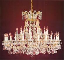 Crystorama 4308-GD-CL-MWP - Maria Theresa 37 Light Gold Chandelier