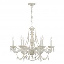 Crystorama 5026-AW-CL-I - Paris Market 6 Light Clear Italian Crystal Antique White Chandelier