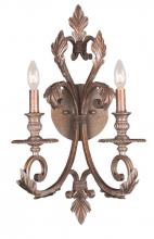 Crystorama 6912-FB - Royal 2 Light Florentine Bronze Sconce