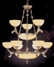 Crystorama 930-WH - Natural Alabaster 12 Light French White Chandelier