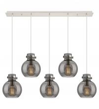 Innovations Lighting 125-410-1PS-PN-G410-8SM - Newton Sphere - 5 Light - 40 inch - Polished Nickel - Cord hung - Linear Pendant