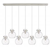 Innovations Lighting 127-410-1PS-PN-G410-8CL - Newton Sphere - 7 Light - 52 inch - Polished Nickel - Cord hung - Linear Pendant